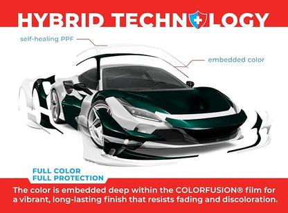 ColorFusion PPF by VViViD, Gloss Shadow Green Dry Apply PPF Vinyl Car Wrap Roll 20ft x 5ft