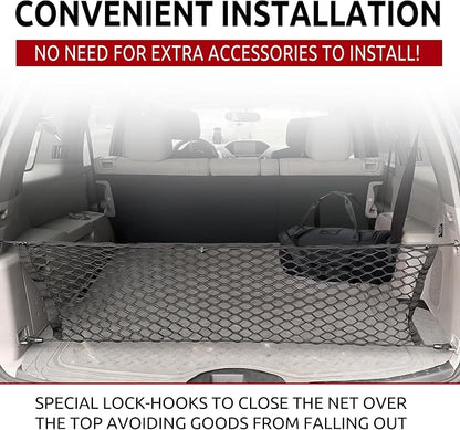 Envelope Style Trunk Mesh Cargo Net for Honda Pilot 2003-2025 - Car Accessories - Premium Trunk Organizers and Storage - Cargo Net for SUV - Vehicle Carrier Organizer for Honda Pilot