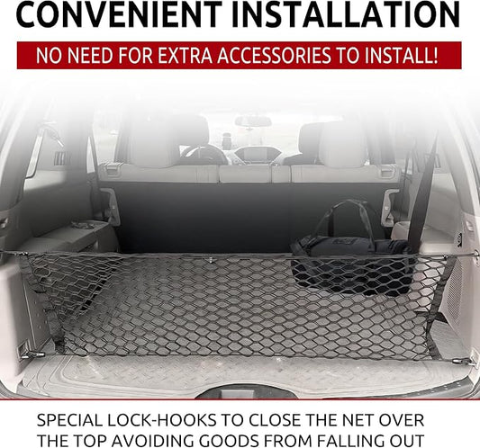 Envelope Style Trunk Mesh Cargo Net for Honda Pilot 2003-2025 - Car Accessories - Premium Trunk Organizers and Storage - Cargo Net for SUV - Vehicle Carrier Organizer for Honda Pilot