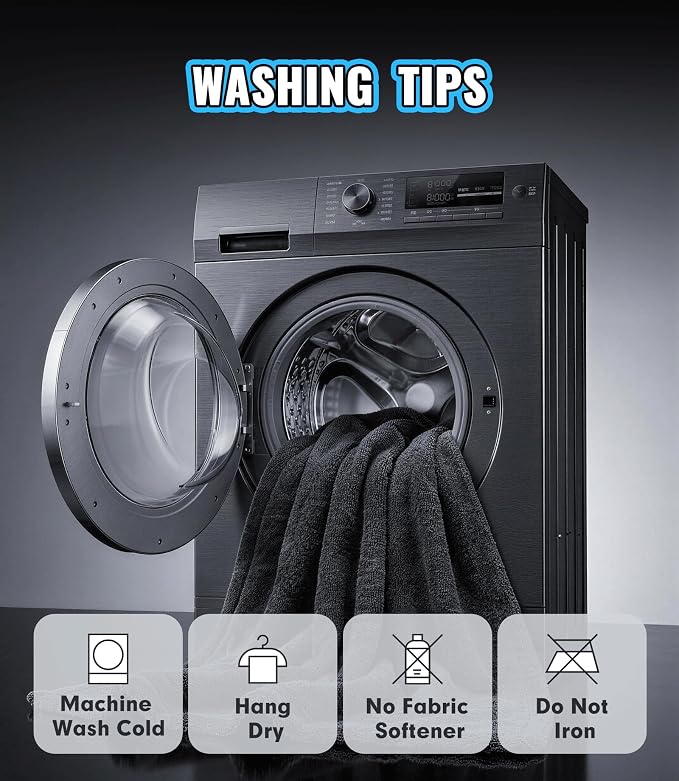 2-Pack 1300 GSM Car Drying Towels – Microfiber Towels for Cars (36" x 28"), Ultra-Absorbent, Streak-Free, Scratch-Free, No Water Spots, Double-Twist Pile & Edgeless Design