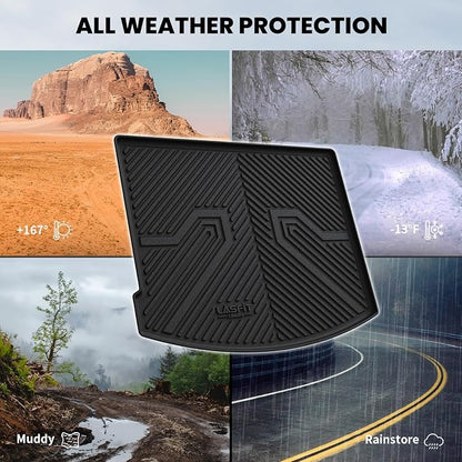 LASFIT Cargo Mat for Lincoln Corsair 2026 2025 2024 2023 2022 2021 2020, All Weather TPE Trunk Mat Custom Fit Cargo Liner Front & Rear Trunk Liner, Black, Easy to Clean