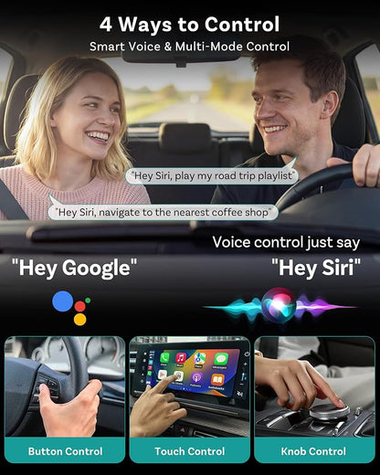OTTOCAST Mini Nova 2 in1 Wireless CarPlay Android Auto Adapter 2026, Plug & Play USB Dongle, Fast Auto Connect, 5GHz Stable Connection, for OEM Wired CarPlay/Android Auto Cars