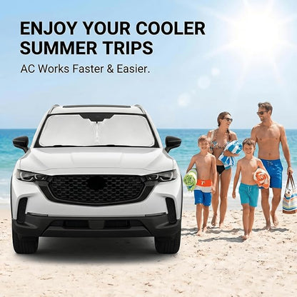 Windshield Sun Shade for Mazda CX-50 2023-2025 2026 Sunshade Front Window Shade Custom Fit CX50 Accessories Sun Visor Foldable Shade Blocks UV Rays Accessories