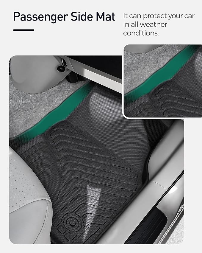 Car Floor Mats for Toyota Prius: 2004 2005 2006 2007 2008 2009 All Weather Accessories for Prius 2004-2009 Black Cargo Liner 4PCS Carpet Custom Fit for Toyota Prius 04-09 Automotive TPE Floormats