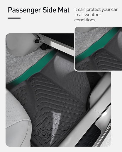 Car Floor Mats for Toyota Prius: 2004 2005 2006 2007 2008 2009 All Weather Accessories for Prius 2004-2009 Black Cargo Liner 4PCS Carpet Custom Fit for Toyota Prius 04-09 Automotive TPE Floormats