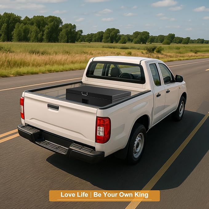 36" Truck Tool Box,Heacy Duty Metal Storage Organizer with Strong locking tongue,Trailer Tongue Box with Safe Hinge, for Truck,Pickup,RV,Garage,Best gift for family and friend,Black Power Coating