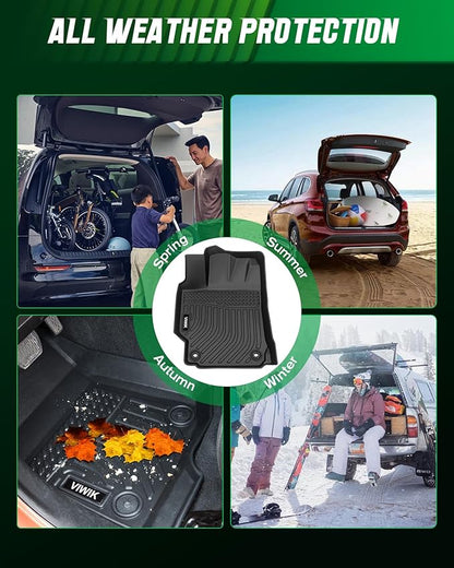 VIWIK Floor Liners for Kia Sorento 2021-2026 6&7 Seats (Hybrid Model), All Weather Floor Mats TPE Accessories Custom 1st/2nd/3rd Row