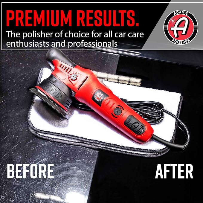 Adam's Polishes 9mm Dual Action Car Polisher (Polishing Kit) - Buffer Car Scratch Remover for Car Detailing | Includes Polish, Compound & Pads