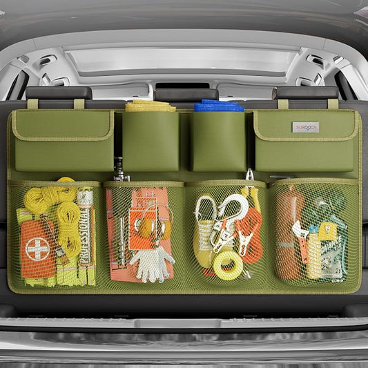SURDOCA Car Trunk Organizer, LARGE CAPACITY Car Storage Bag with 8 Pockets, 7X Upgraded Trunk Storage Organizer for Car, SUV, Truck, MPV | for SUV