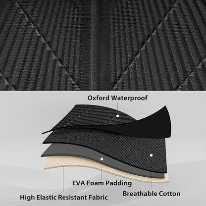 CAR PASS Oxford Leather Car Seat Covers Front 2 Only, Scratch Thick Seat Covers Waterproof, Universal Fit for Truck SUV Sedan, Durable All Weather, Emboss Black