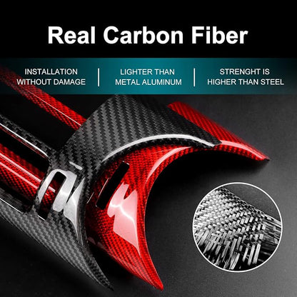 AIRSPEED Hard Carbon Fiber for Subaru BRZ Toyota GR86 2021 2022 2023 2024 2025 2026 Car Air Condition Vent Outlet Cover Center Console Interior Trim Accessories, Black
