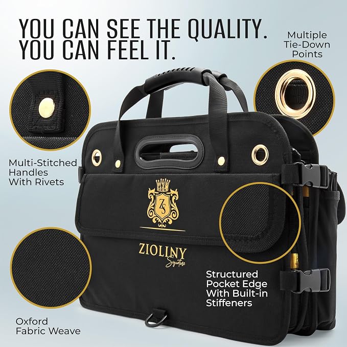 Zioliny Car Trunk Organizer for SUV Large Trunk Storage with Removable Dividers, Heavy Duty Oxford Cargo Holder, Non-Slip Base, Collapsible Storage Box for SUV, Sedan, Truck