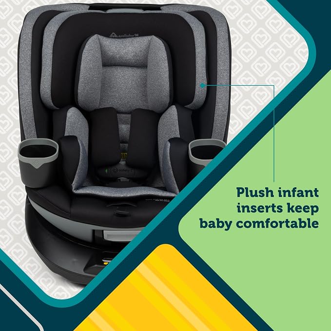 Safety 1st Turn and Go 360 DLX 360 Car Seat, Rotating All-in-One Convertible Car Seat, Sand Bucket
