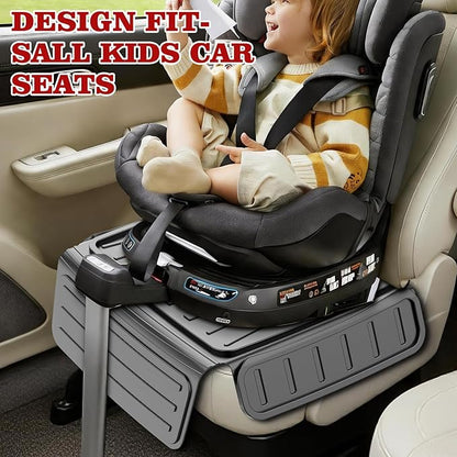 insefocc TPE Car Seat Protector for Child Car Seat, Waterproof Anti‑Slip No Imprints Car Seat Cover, Universal Booster Seat Protector for Baby & Pet, BPA‑Free Under Seat Car Mat（Black 2pc）