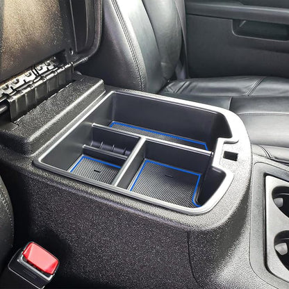 TACORBO Center Console Organizer Tray for 2007-14 GMC Sierra 2500 3500 Accessories Yukon XL Silverado 2500 3500 Suburban 1500 Tahoe /07-13 GMC Sierra 1500 Chevy Silverado Suburban 2500 Avalanche Blue