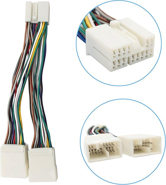Auxillary Adapter, Navigation Retention Y Harness Cable for Honda Accord City Civic CRV Fit Pilot Odyssey 2003-2014