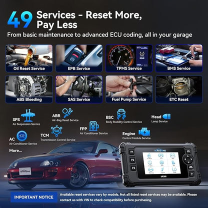 UR300 Diagnostic Scan Tool for All Cars, 49 Resets with 200+Subfuncitons, 4000+Bidirectional Test Items, Battery Registration, OBD2 Scanner, ECU Coding for BMW/VW/Audi, Auto VIN CAN FD