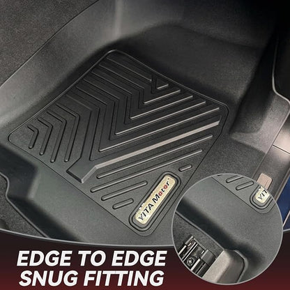 YITAMOTOR Floor Mats for 2019-2026 Chevrolet Silverado/GMC Sierra 1500 & 2020-2026 Chevy Silverado/GMC Sierra 2500HD/3500HD Crew Cab With Underseat Storage Box Bucket Seat, 1st & 2nd Row, Black