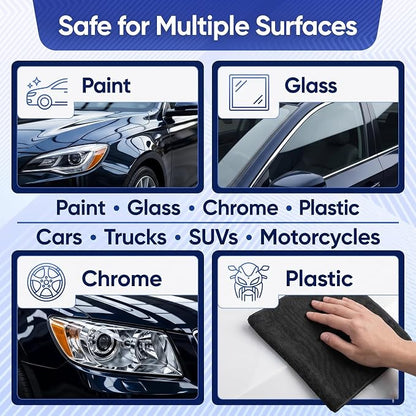 NADUSEP Clay Towel for Auto Detailing – Synthetic Clay Bar Towel 12” x 12” – Paint & Glass Decontamination Tool for Car Wash, Removes Contaminants for Cars, Trucks, SUVs