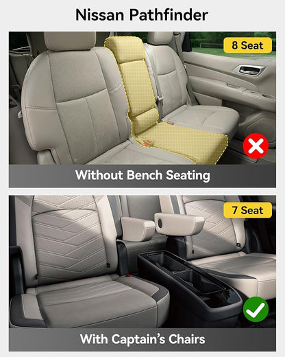 3W Floor Mats & Cargo Liner & Back Seat Cover Custom Fit for Nissan Pathfinder 2022-2026 (Only fit 7 Passenger Models), TPE All Weather Custom Fit Nissan Pathfinder Full Set,Black