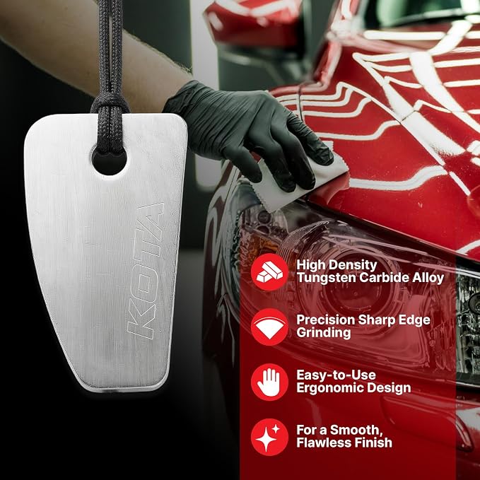 Shark Blade Denibbing Tool – Paint Run Removal Block with Denibbing Blade for Dust Nibs, Drips, Sags, Overspray & Imperfections, 60825, – Pro Auto Body & Wood Finishing Tool