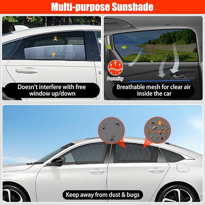 2018-2022 Accord Window Shades, 4 PCS Car Side Window Sun Shades for Baby, Breathable Mesh UV & Glare Protection, Privacy Window Covers for Safe Driving, Napping, Camping & Dressing