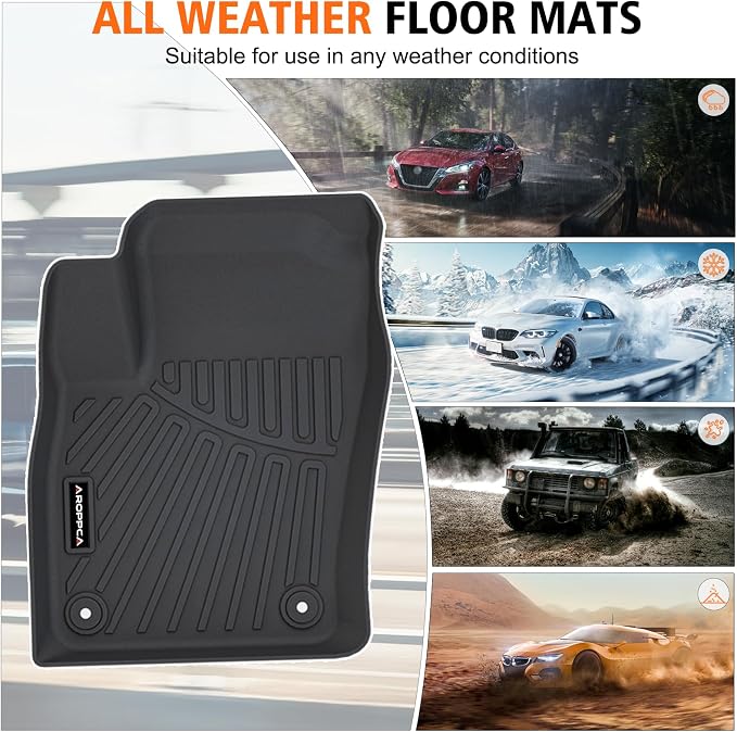 All Weather Car Floor Mats for 2025 2026 Nissan Kicks S/SV/SR, TPE Rubber Floor Liners Anti-Slip Full Set Automotive Mats for 2025 2026 Nissan Kicks Accessories