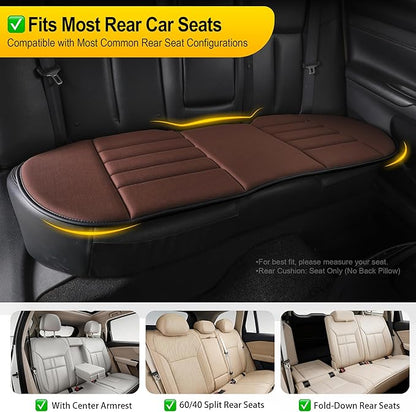 kingphenix 5-Piece Memory Foam Car Seat Cushion Set with Full Back Support Pillow, Comfort for Long Drives & Road Trips, Universal Automotive Comfort for Most Car, Van, Truck, SUV, Brown