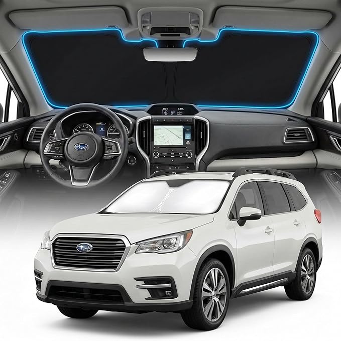 for Subaru Ascent Sun Shade Windshield Cover - Custom Fit Ascent Accessories 2019-2025 2026 Sunshade Foldable UV Protection & Heat Shield Sun Visor Accessories