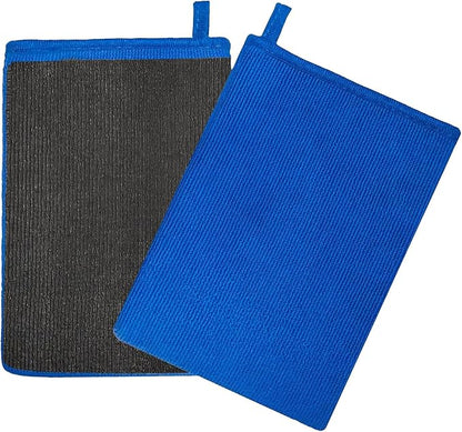 Tidy Monster 2 Pack Clay Mitt and Bar, Medium Grade Bundle With Blue Clay Towel for Car Cleaning and Polishing