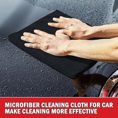 AIDEA Microfiber Cleaning Cloth 5 Pack, Microfiber Towels for Cars, Soft & Absorbent Cleaning Rags, Premium Lint Free Shop Towels for House, Kitchen, Car, 12inx16in