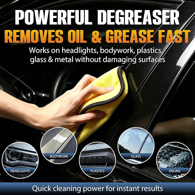 Surface Prep Spray Automotive Wax and Grease Remover, Paint Prep Cleaner for Ceramic Coating Prep Cleaner, Auto Paint Surface Prep, Removes Oil, Wax & Silicone, Plastic Degreaser Spray, 5 fl oz