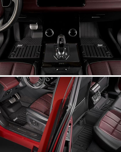 3W Floor Mats Fit 2017-2025 2026 Range Rover Land Rover Velar/Jaguar F-Pace, TPE All Weather Custom Fit Floor Liner for Range Rover Velar 1st and 2nd Row Full Set Car Liners Black