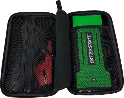 Interstate Batteries Jump Starter and Charger 12V 1500A (25,000mAH, 25Ah) Portable LED Jumpstart Battery Power Pack for 12 Volt Automotives, USB Electronics (JMP2500)