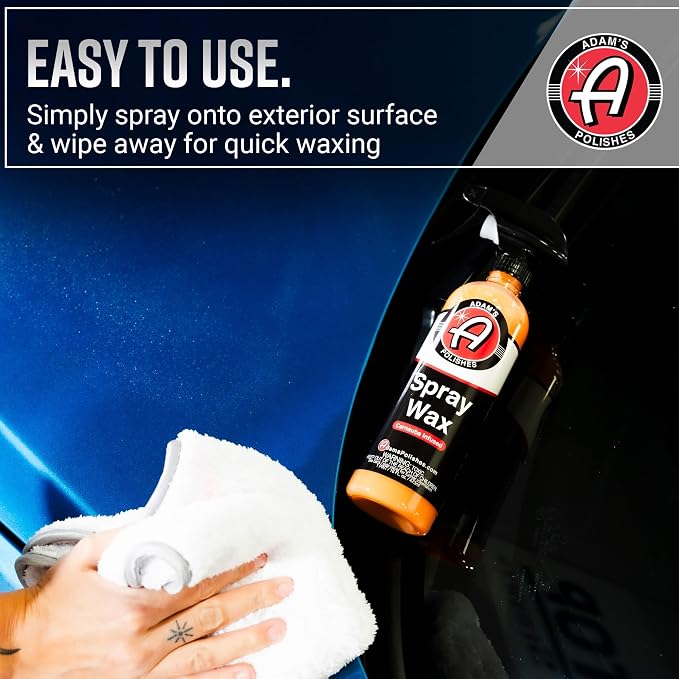 Adam's Polishes Spray Wax Kit - Advanced Carnauba Car Wax | Car Spray Polish | During Car Wash Paste Wax Clay Bar & Buffer Polisher For Ultimate Protection On Paint Wheels Windows | Cleaning Supplies