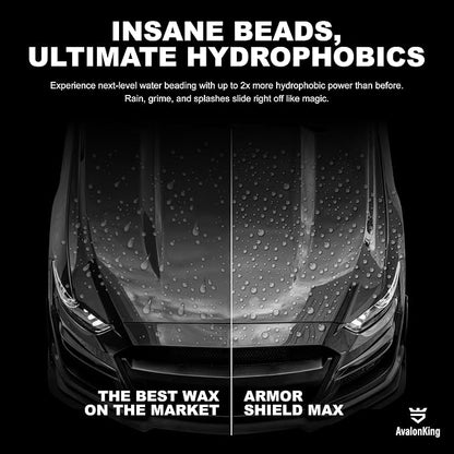 AvalonKing Armor Shield IX MAX Nano Ceramic Coating Kit with Rapid Curing Formula, 1 fl oz (30ml) – 3-Year 9H Paint Protection, Extreme Hydrophobic Gloss, Fast 4-Hour Cure DIY Car Detailing Kit