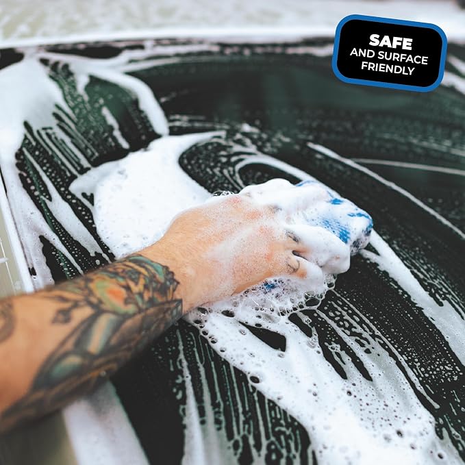 The Rag Company - Ultra Clay Scrubber - Fast and Effective Removal of Paint Contaminants, Light Overspray, and More; Dual Sided Design for Scrubbing and Clay Work; Deep Clean Glass (2-Pack)