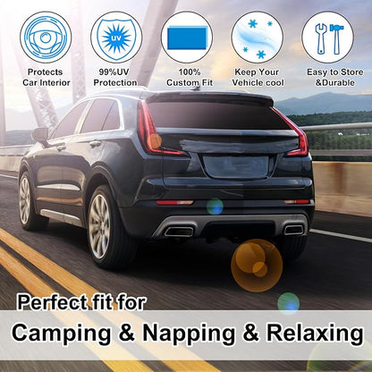 TINGLU Window Shades for Cadillac XT4 2019-2024 2025 Accessories Car Side Full Windows Windshield Sun Shade Sun UV Rays & Privacy Protection for Camping,Napping,and Relaxing 6PCS