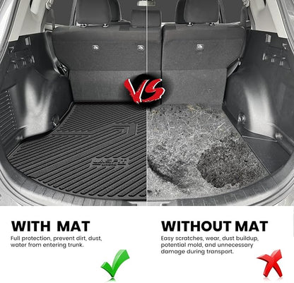 LASFIT Cargo Trunk Mat for Toyota RAV4 2013-2018 (Include Hybrid) All Weather TPE Custom Fit Waterproof RAV 4 Cargo Liner Accessories, Lifespan 5 Years+, Black