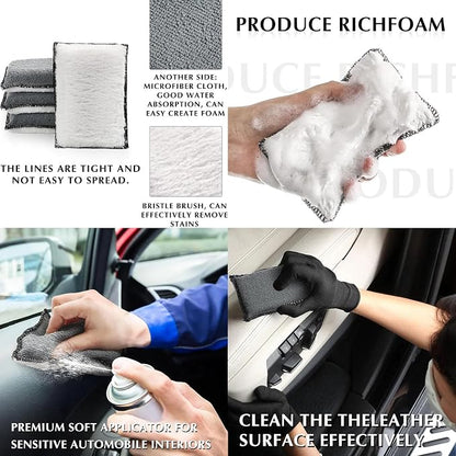 10Pcs Car Detailing Brush Set, Car Detailing Kit,Car Dashboard Cleaning Soft Brush, Suitable for Cleaning Internal Brush Panels, Vents, Leather, and Computers.