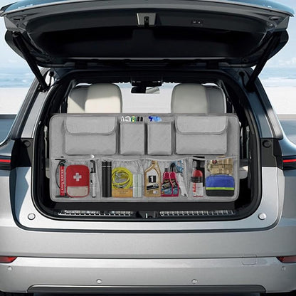 Car Trunk Organizer and Storage, Large Capacity Backseat Hanging Storage Accessories, Backseat Car Organizer for SUV/MPV/Truck (Dimgrey)