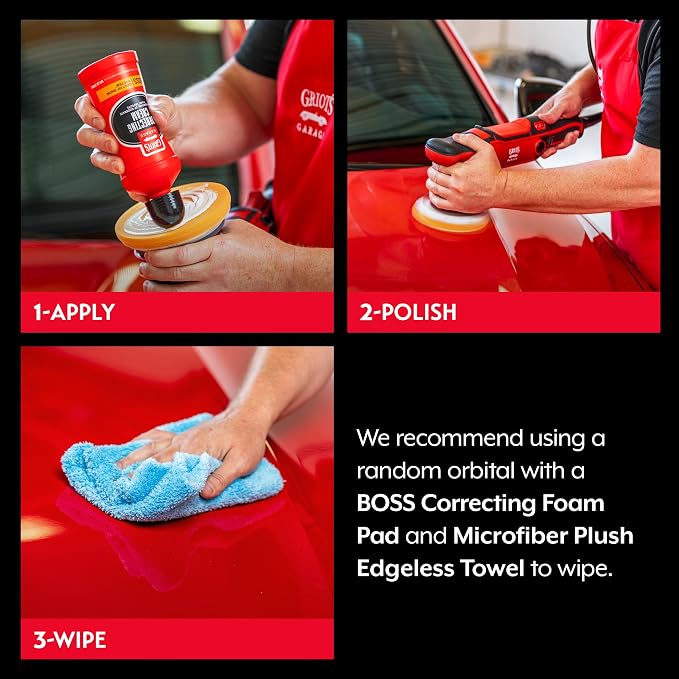 Griot's Garage BOSS Correcting Cream for Car Polishing and Detailing, Swirl, Scratch Remover for Vehicles, 16oz