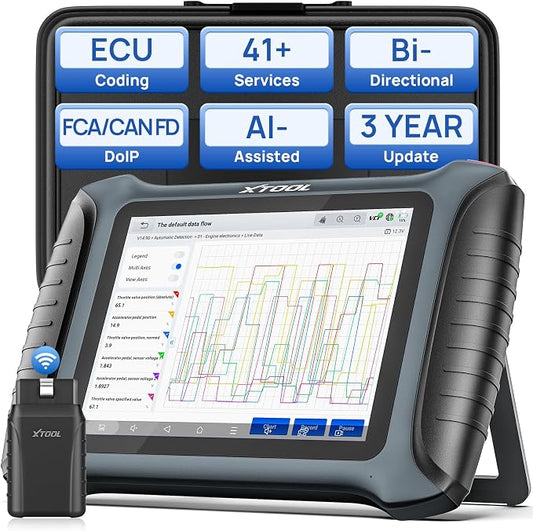 XTOOL IP900BT OBD2 Scanner Diagnostic Tool, ECU C0ding Automative Scanner, AI-Assisted Wireless Scan Tool with 41+ Reset, 4000+ Bidirectional Scanner for Car, CAN FD/DoIP/FCA, 3-Y Update