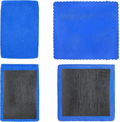 4Pcs Clay Mitt and Towel, Auto Detailing Clay Mitts with Towels Fine Grade for Car Cleaning and Polishing, Blue