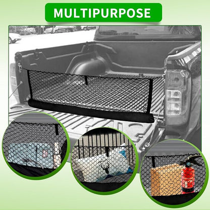 Truck Bed Cargo Net, Universal Fit for Ford F150, Chevy Silverado, GMC Sierra, Heavy Duty Storage Net with Bag