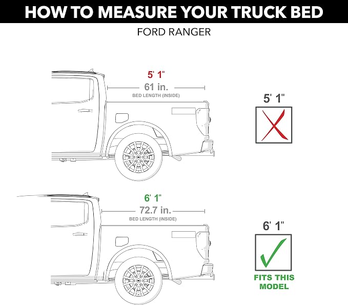 RealTruck Extang Trifecta 2.0 Soft Folding Truck Bed Tonneau Cover | 92638 | Fits 2019-2023 Ford Ranger 6' 1" Bed (72.7")