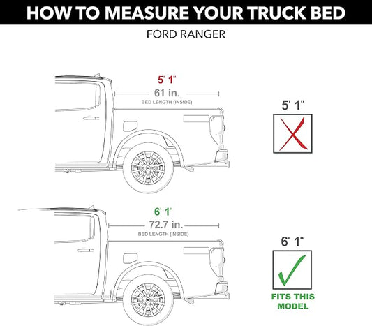 RealTruck Extang Trifecta 2.0 Soft Folding Truck Bed Tonneau Cover | 92638 | Fits 2019-2023 Ford Ranger 6' 1" Bed (72.7")