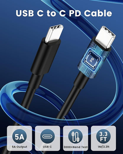 67W 3-Port Super Fast Type C Car Charger USB C for Samsung Galaxy S26 S25 S24 S23 S22 Ultra, iPhone 17/Air/16/15 Pro Max, Android, PD/QC Car Phone Adapter Accessories for Men Women + 3FT USB-C Cable
