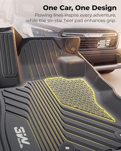 3W Cargo Liner for 2025 2026 Subaru Forester (Not Fit Hybrid & Wilderness), TPE All Weather Custom Fit Car mats for 2025 2026 Forester Cargo Liner Anti-Slip Heavy Duty Accessorious, Black