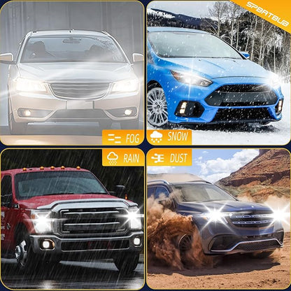 For 2007-2010 & 2015-2023 Ford Edge light Bulbs, 9005 High Beam H11 Low Beam Turn signal Lights Combo, 6-Pack